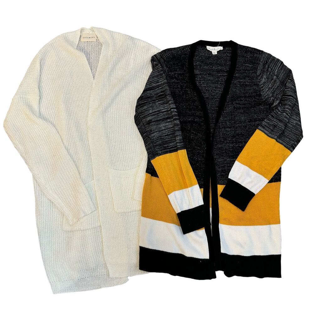 Bundle of 2 Long Cardigan Sweaters Dusters size M/L